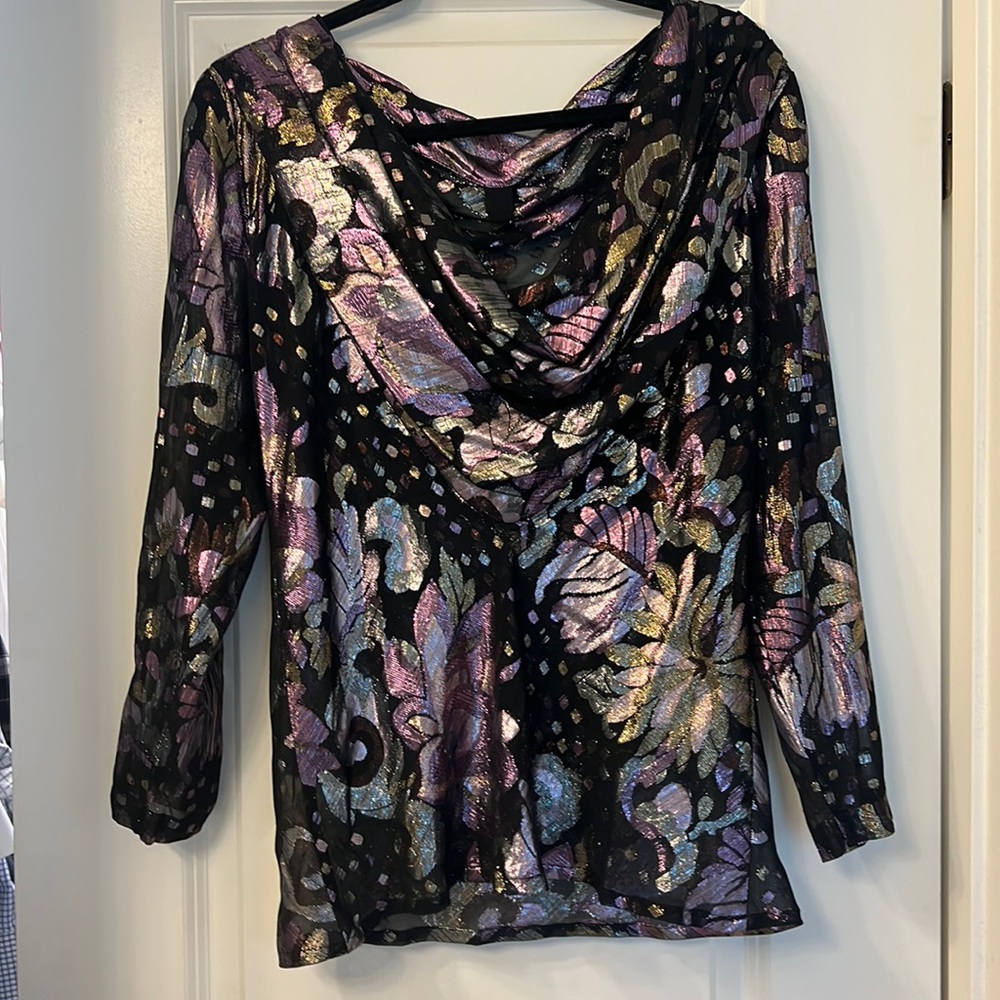 Saks Fifth Avenue Vintage Blouse Gold Lame